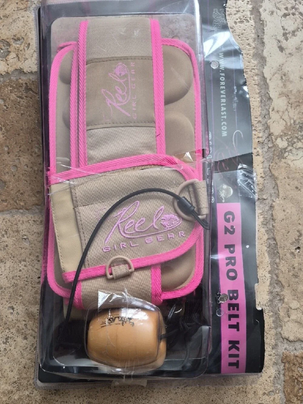 Wading Belt with Float - Pink and Tan